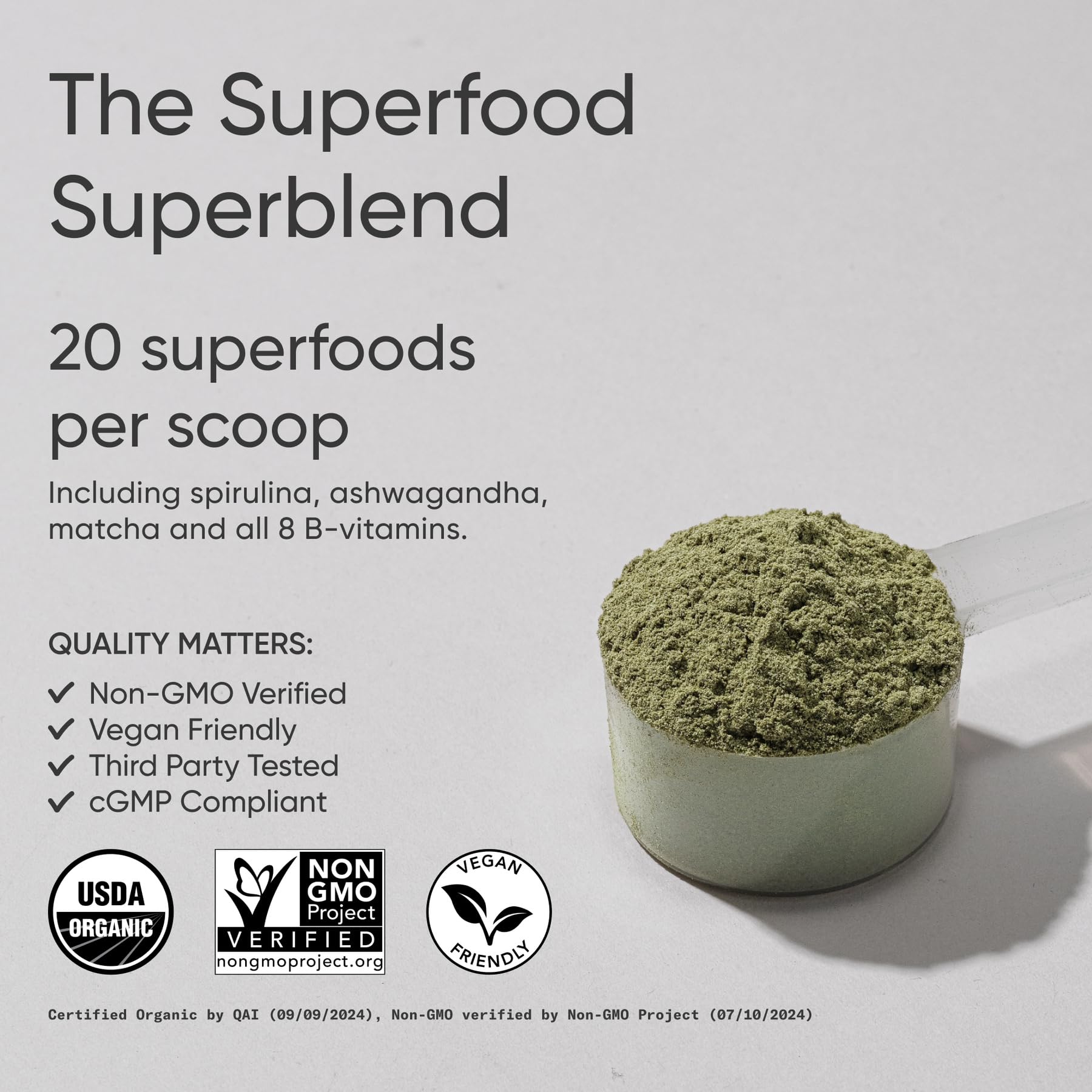 Foto 3 pulgar | Superfood Powder Sports Research Organic Greens, 20 Porciones - Venta Internacional.