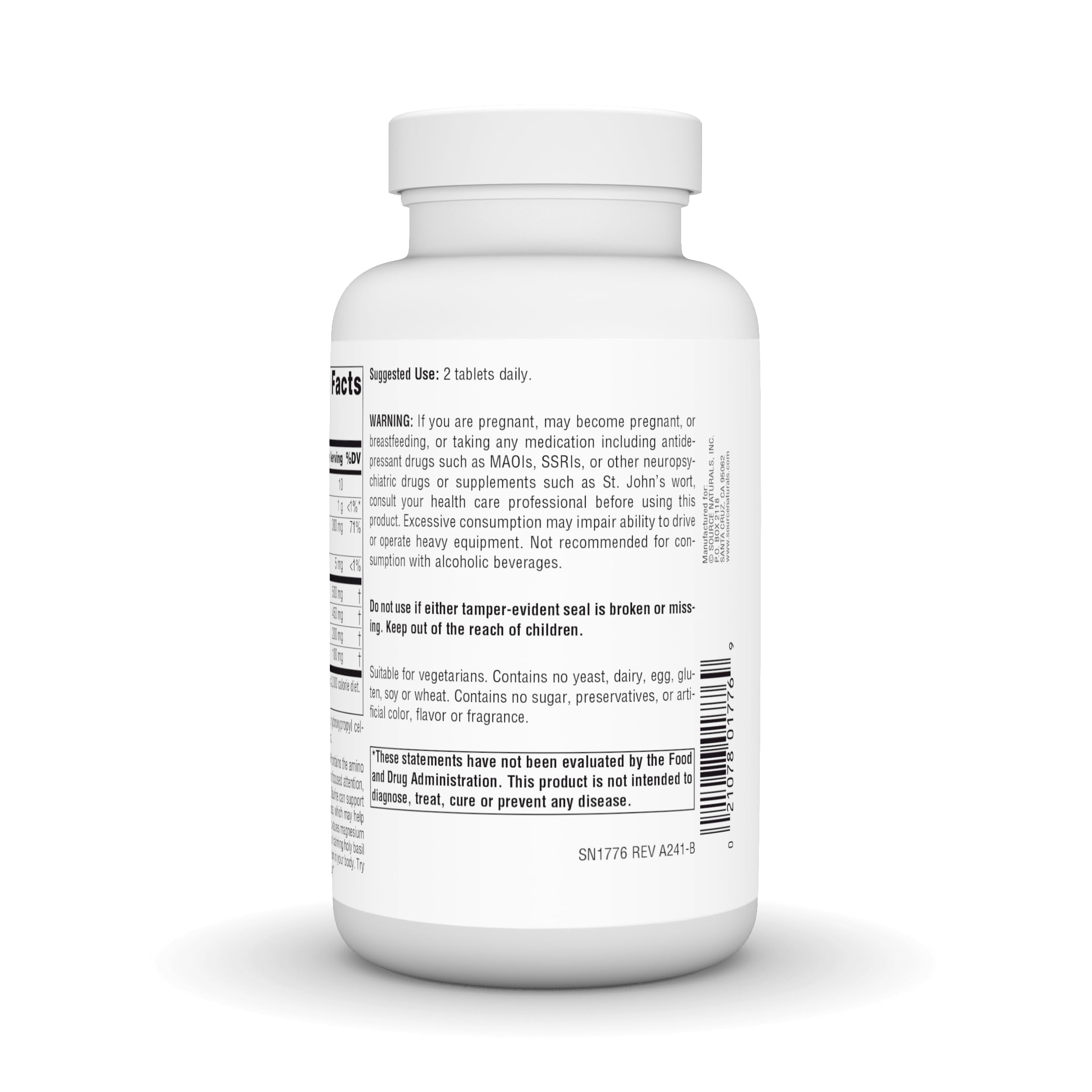 Foto 4 pulgar | Suplement Source Naturals Serene Science L-teanina 120 Comprimidos - Venta Internacional.