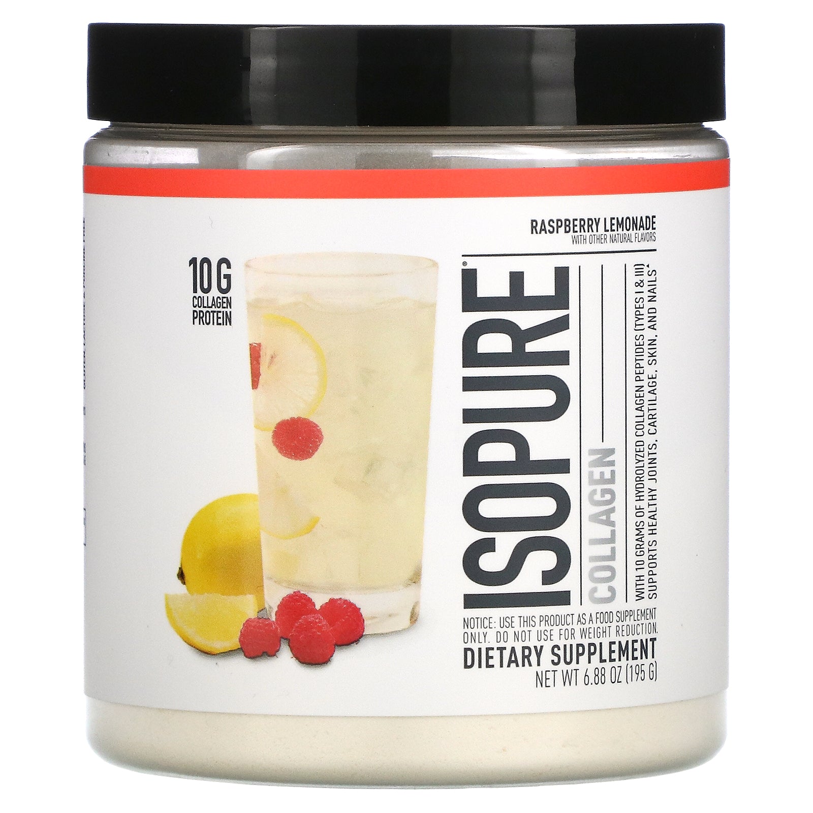 Foto 1 | Suplemento De Limonada De Colágeno Y Frambuesa Isopure 195 G - Venta Internacional.