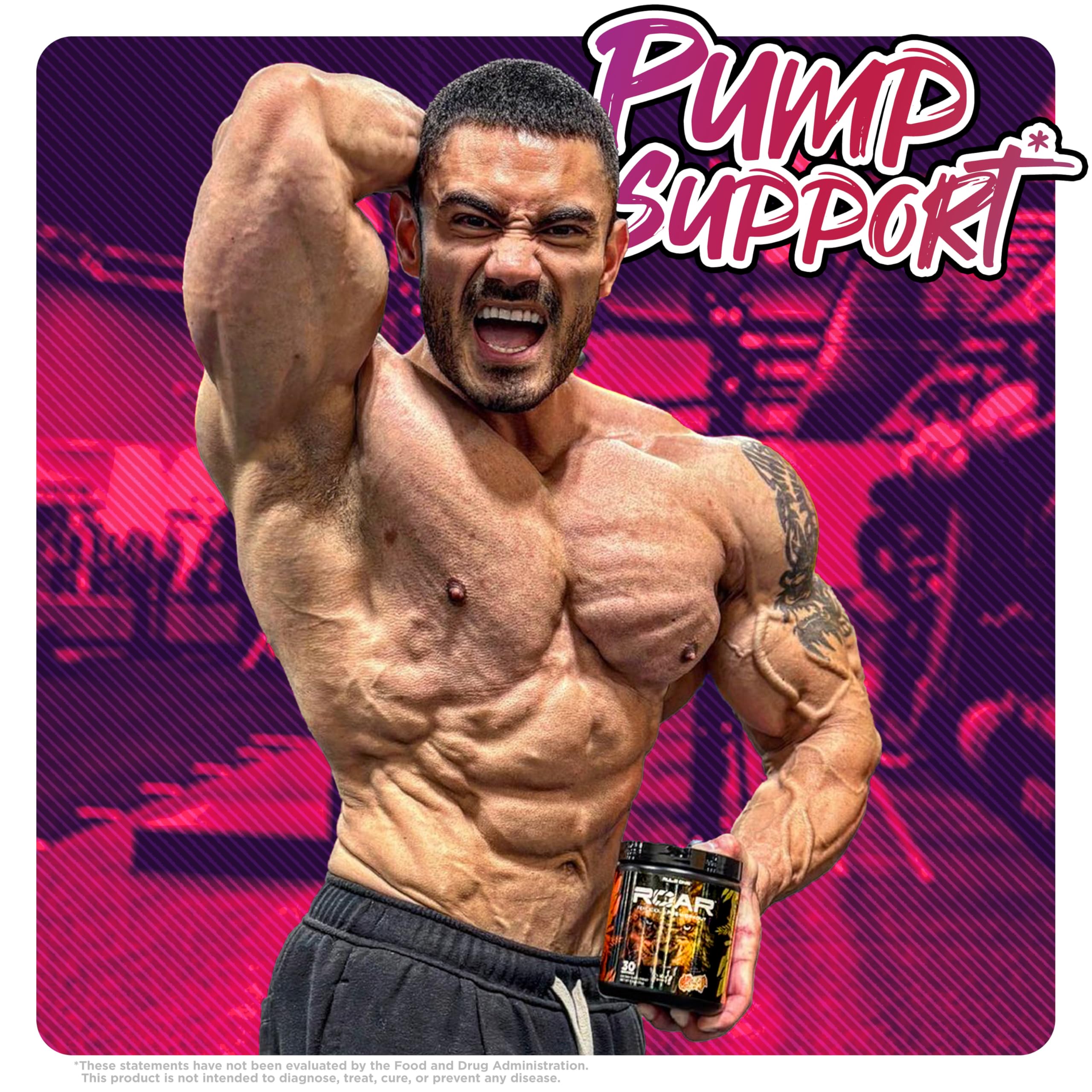 Foto 5 | Polvo Rule 1 R1 Roar Para Antes Del Entrenamiento Con Creatina, 30 Porciones - Venta Internacional.