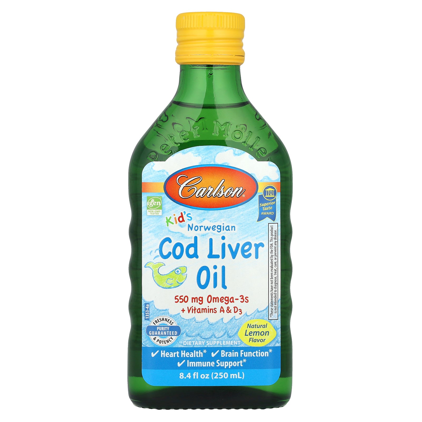 Foto 1 | Suplemento De Aceite De Hígado De Bacalao Noruego Para Niños Carlson, 250 Ml - Venta Internacional.