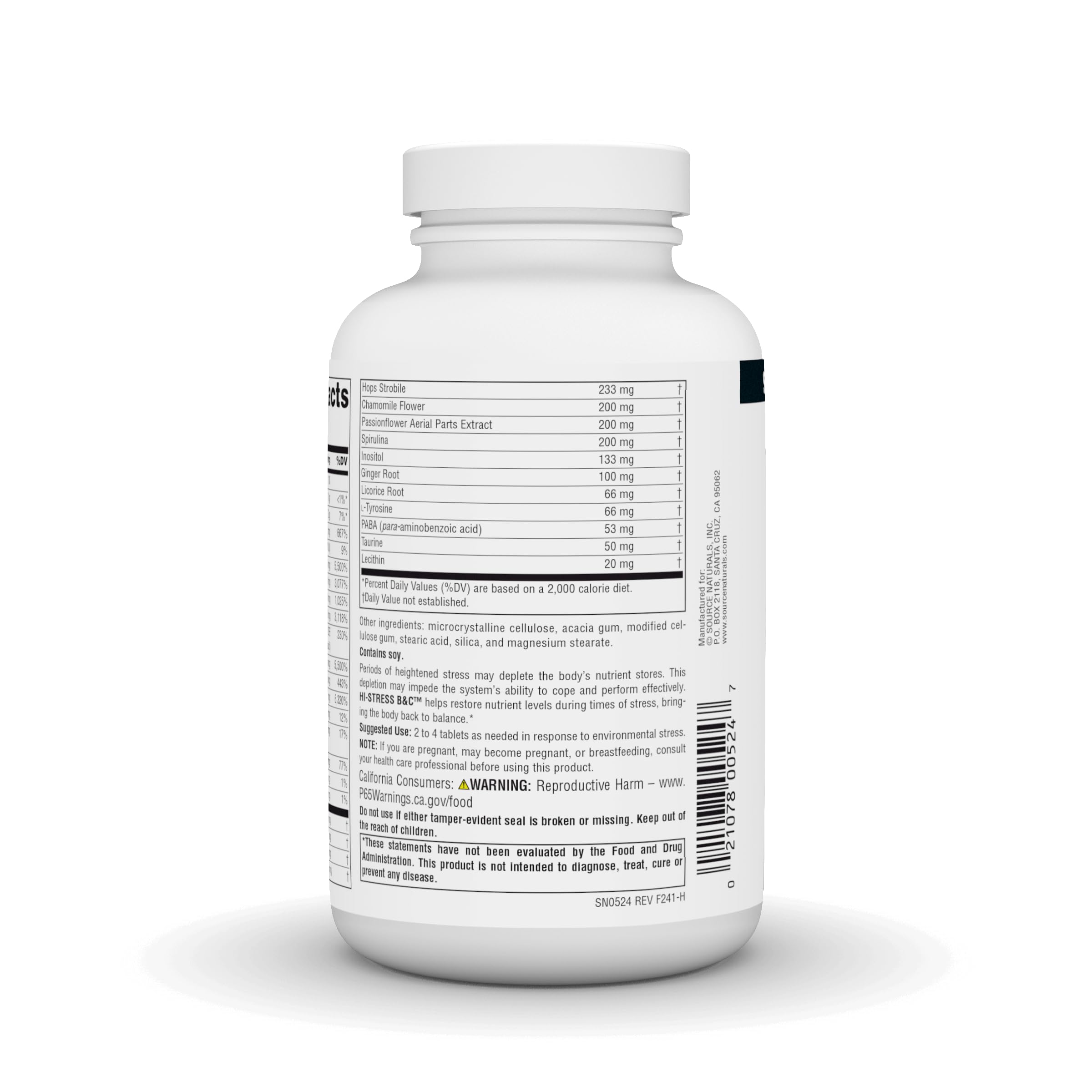 Foto 4 pulgar | Suplemento Source Naturals Hi-stress B&c Con Hierbas 120 Comprimidos - Venta Internacional.