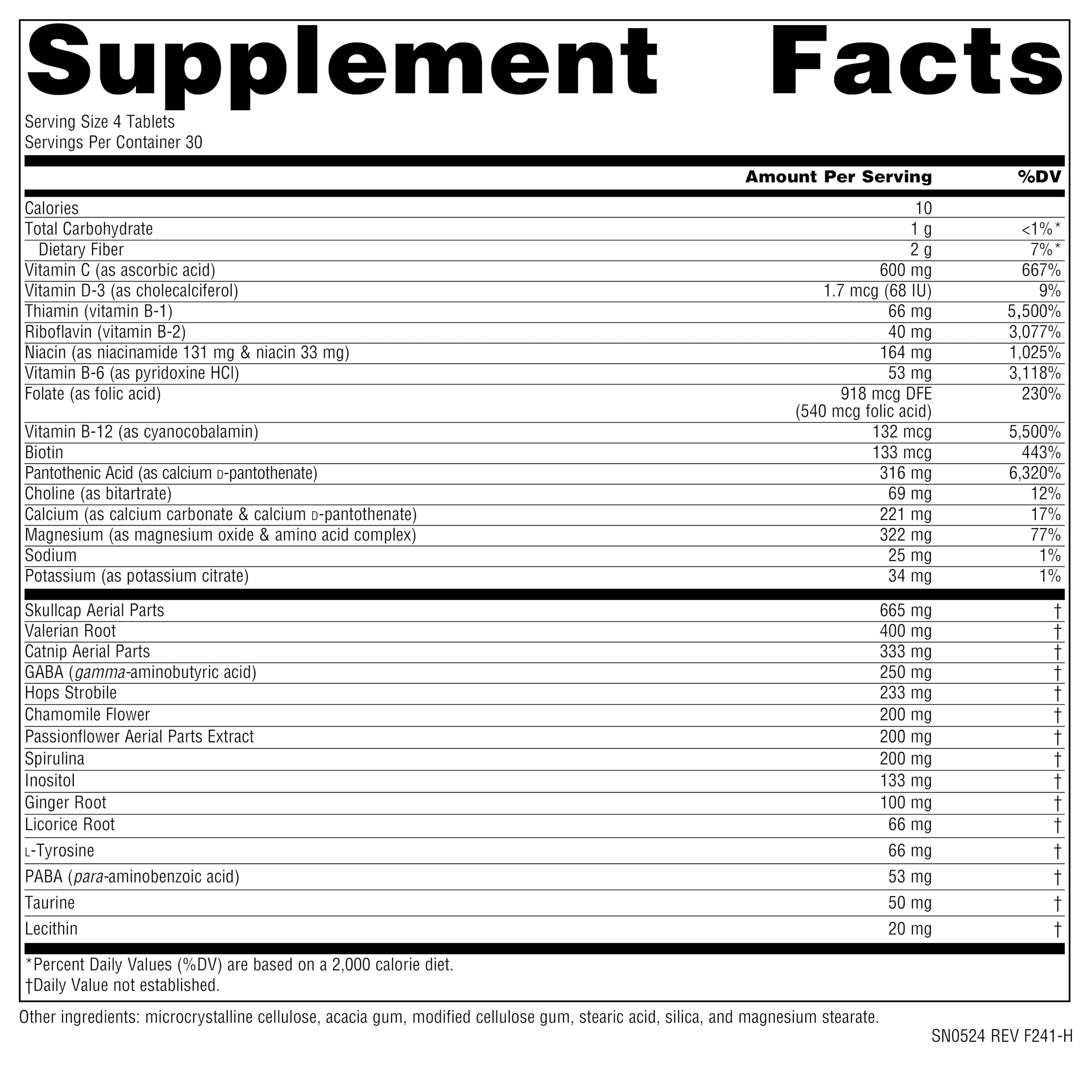 Foto 4 | Suplemento Source Naturals Hi-stress B&c Con Hierbas 120 Comprimidos - Venta Internacional.