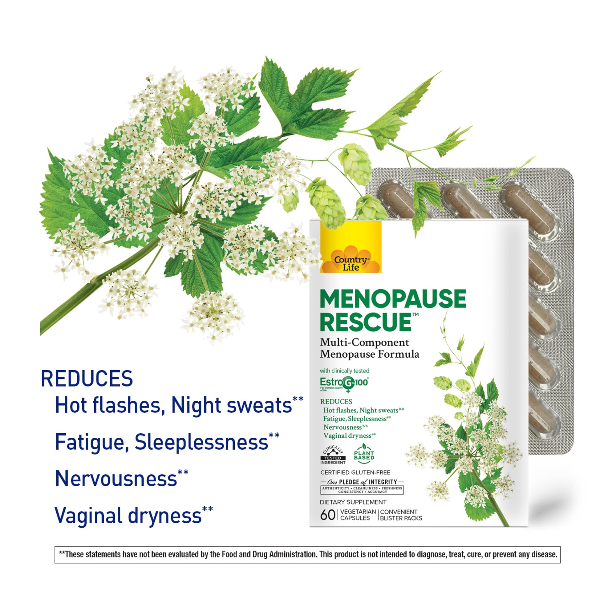 Foto 3 | Suplemento Country Life Menopause Rescue 60 Cápsulas - Venta Internacional.