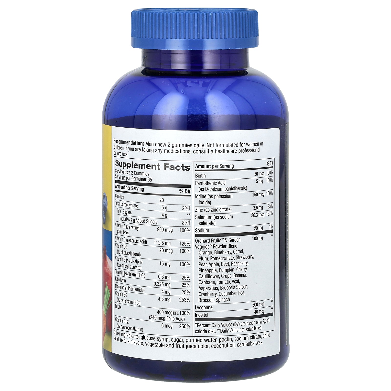 Foto 3 pulgar | ¡multivitamínico Nature's Way Alive! Gummy Fruit 130 Gomitas Para Hombre - Venta Internacional.