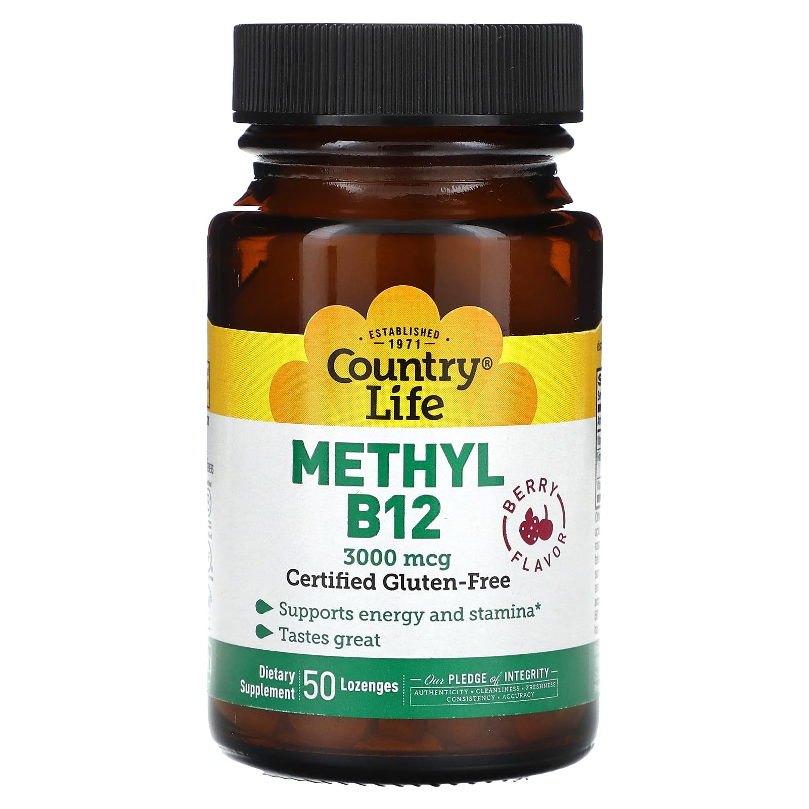 Foto 2 pulgar | Suplemento Country Life Superior B-12 3000 Mcg, 50 Pastillas Sublinguales - Venta Internacional.