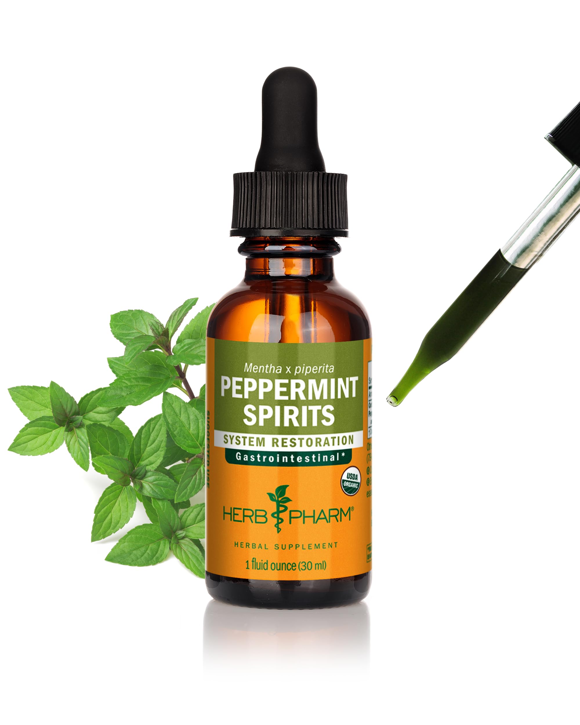 Foto 2 pulgar | Suplemento Herb Pharm Peppermint Spirits Organic 30 Ml - Venta Internacional.