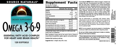 Foto 4 | Supplement Source Naturals Omega 3-6-9 120 Cápsulas Blandas - Venta Internacional.