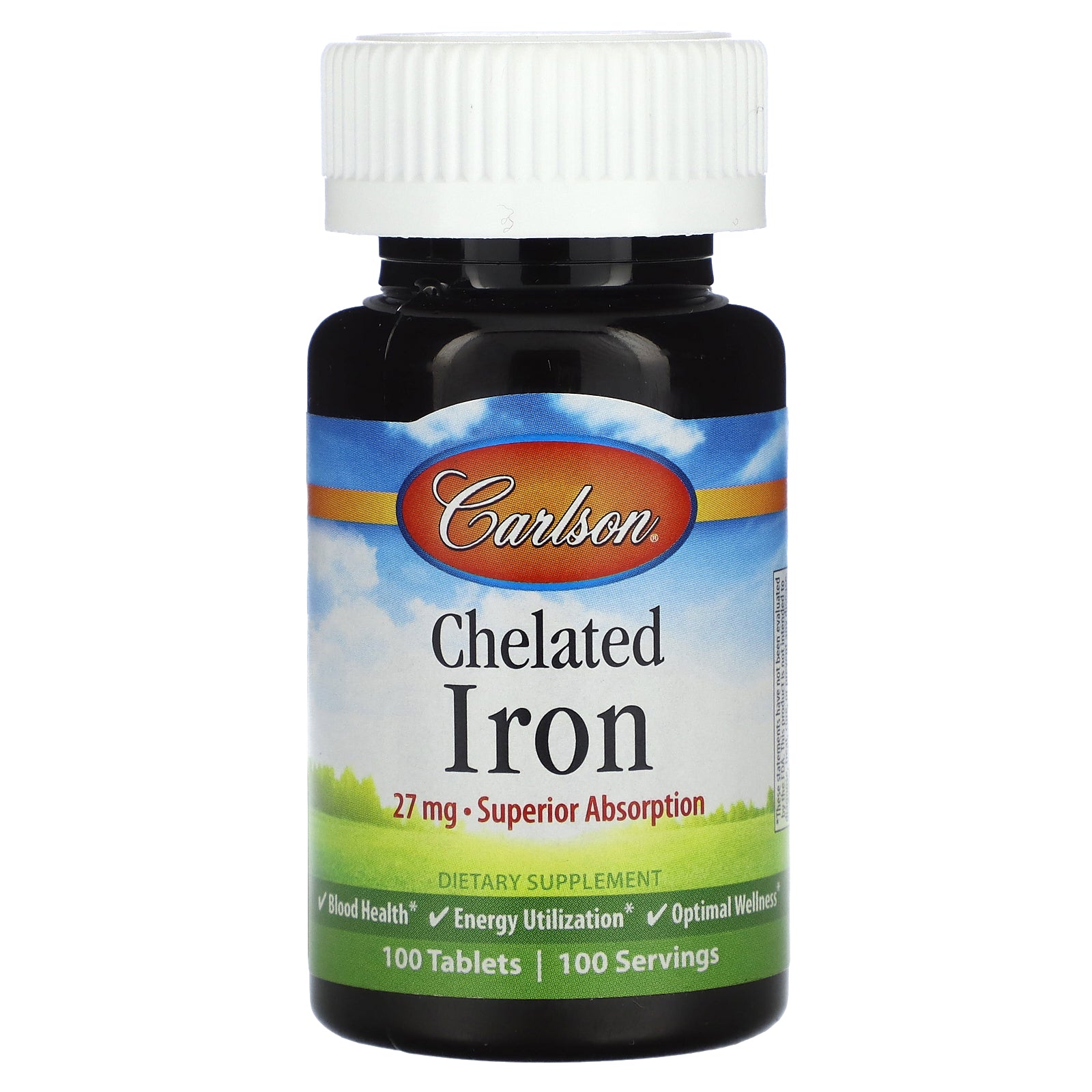 Foto 2 pulgar | Suplemento Carlson Quelated Iron 27 Mg 100 Comprimidos - Venta Internacional.