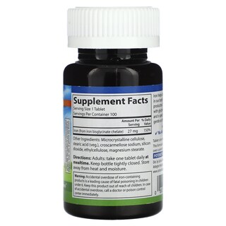 Foto 2 | Suplemento Carlson Quelated Iron 27 Mg 100 Comprimidos - Venta Internacional.