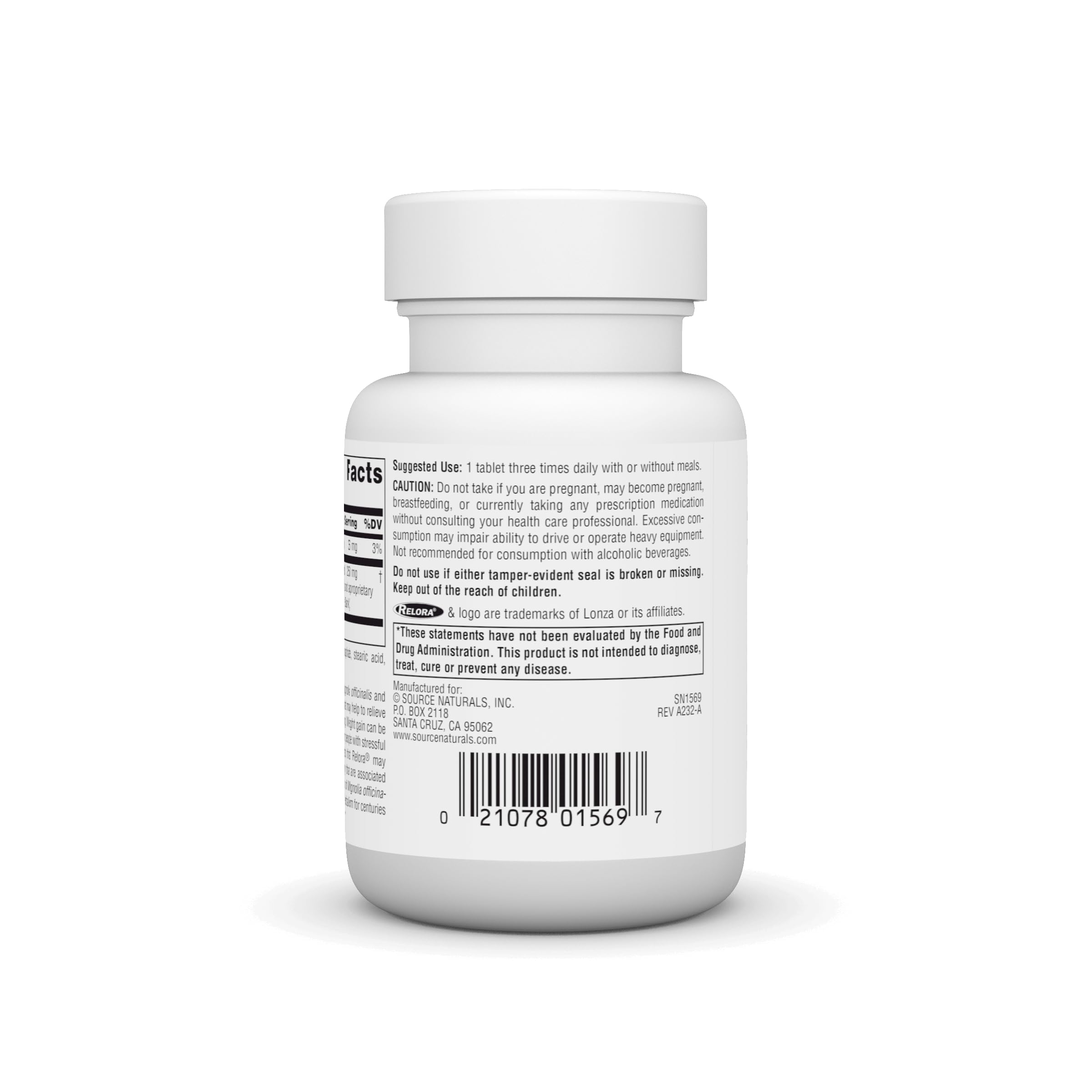 Foto 4 pulgar | Suplemento Source Naturals Relora 250 Mg - 90 Comprimidos - Venta Internacional.