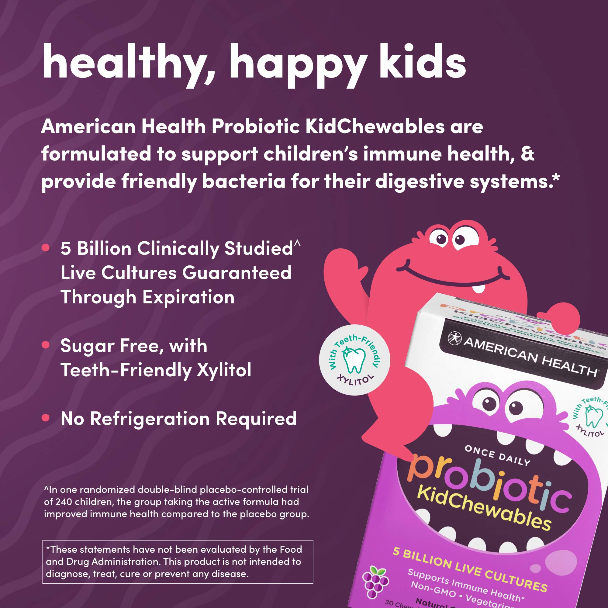 Foto 5 pulgar | Probiótico Masticable Para Niños American Health 30 Comprimidos - Venta Internacional.