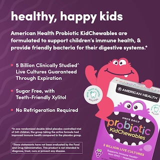 Foto 4 | Probiótico Masticable Para Niños American Health 30 Comprimidos - Venta Internacional.