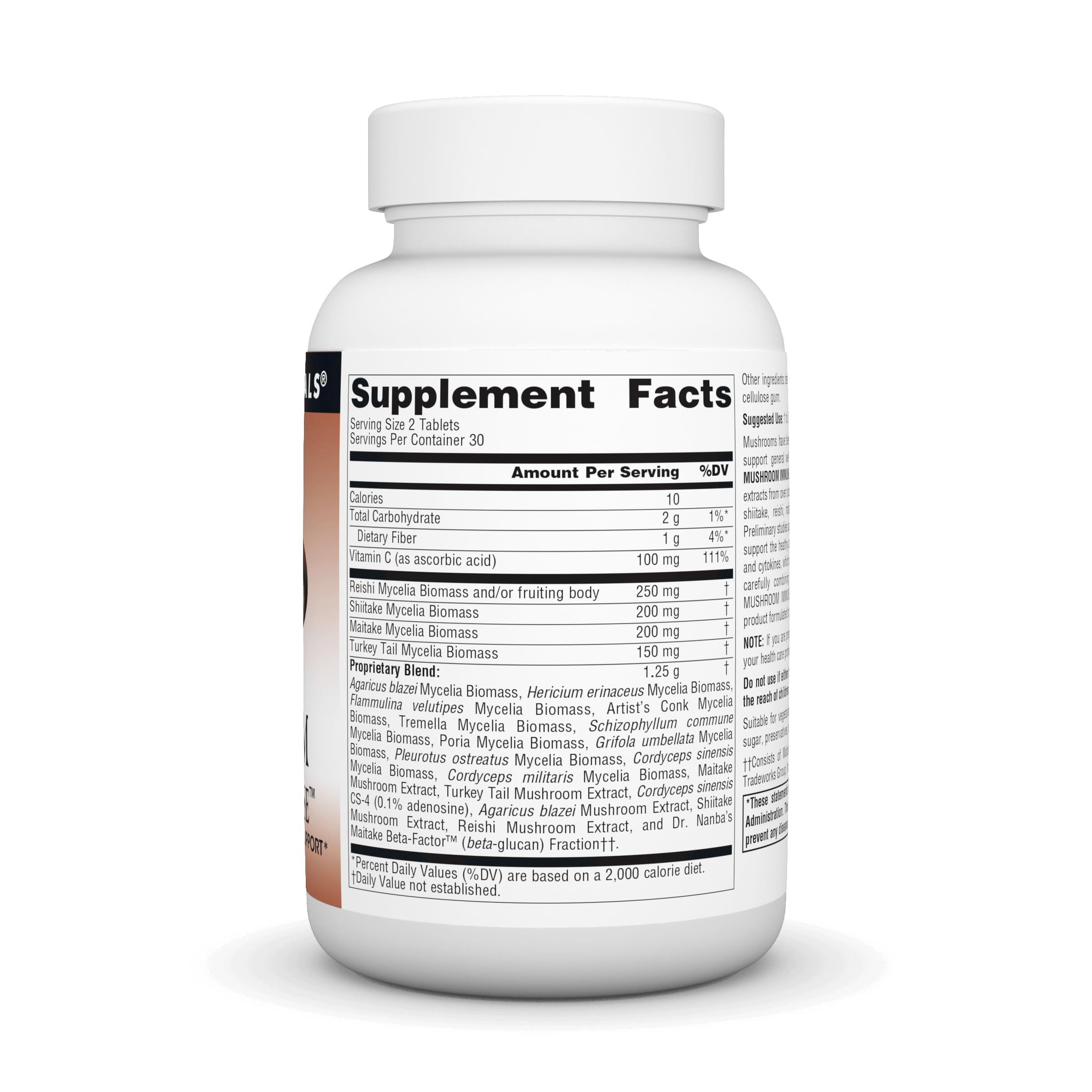 Foto 3 pulgar | Supplement Source Naturals Mushroom Immune Defense 60 Comprimidos - Venta Internacional.