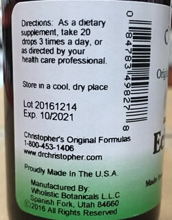 Foto 2 | Suplemento De Extracto De Equinácea De Christopher's Original Formulas, 60 Ml - Venta Internacional.