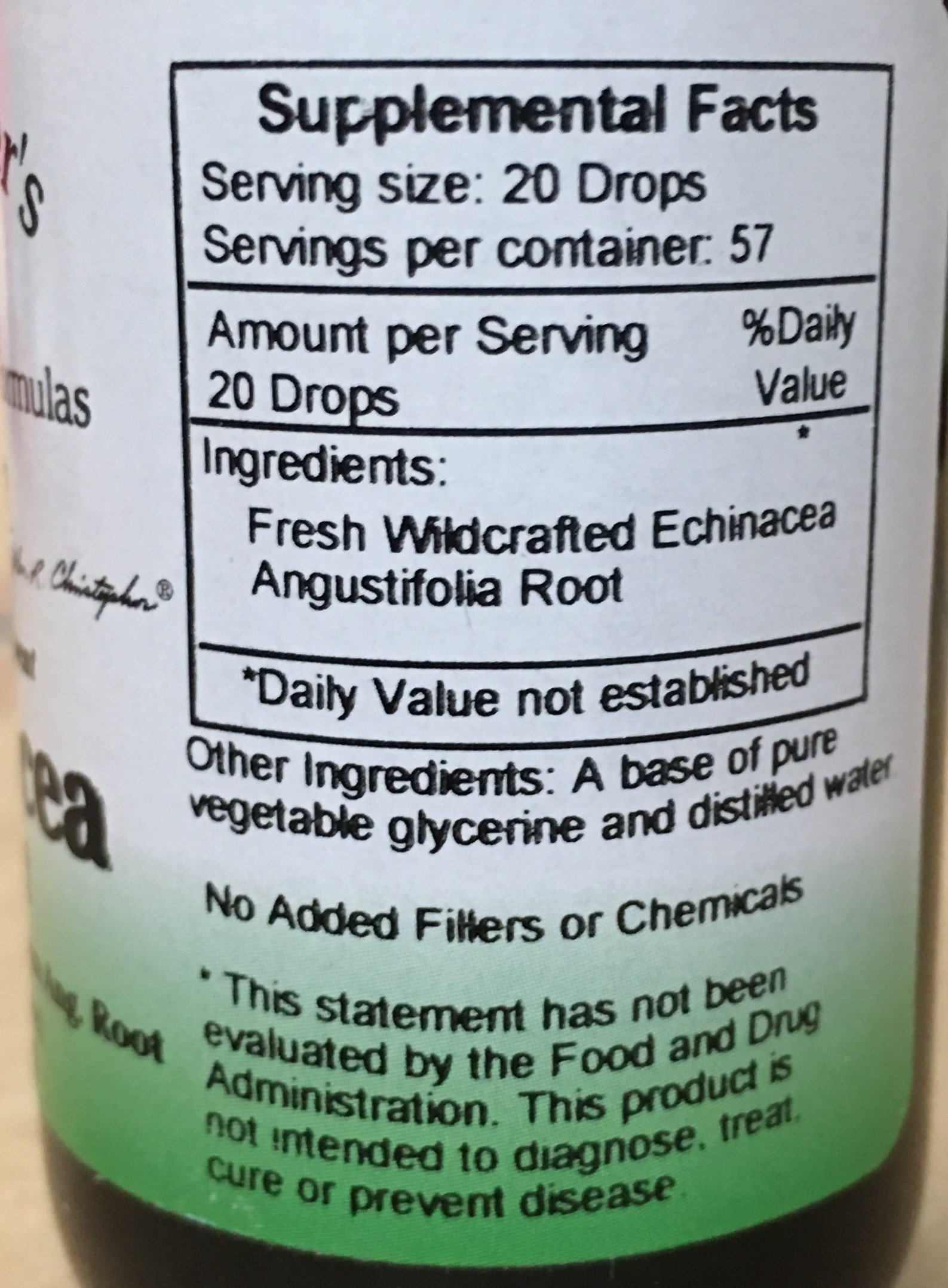 Foto 3 | Suplemento De Extracto De Equinácea De Christopher's Original Formulas, 60 Ml - Venta Internacional.
