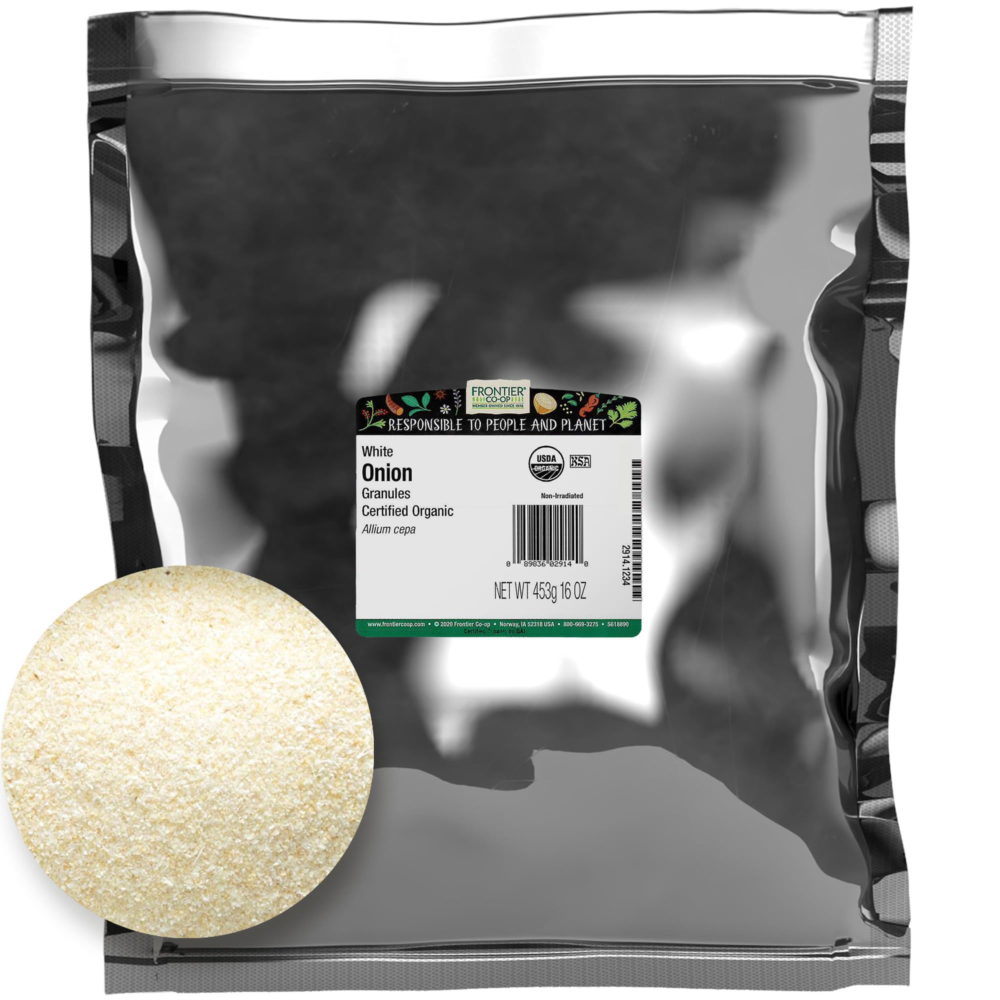 Foto 1 | Gránulos De Cebolla Blanca Orgánica Frontier Co-op 454 G - Venta Internacional.