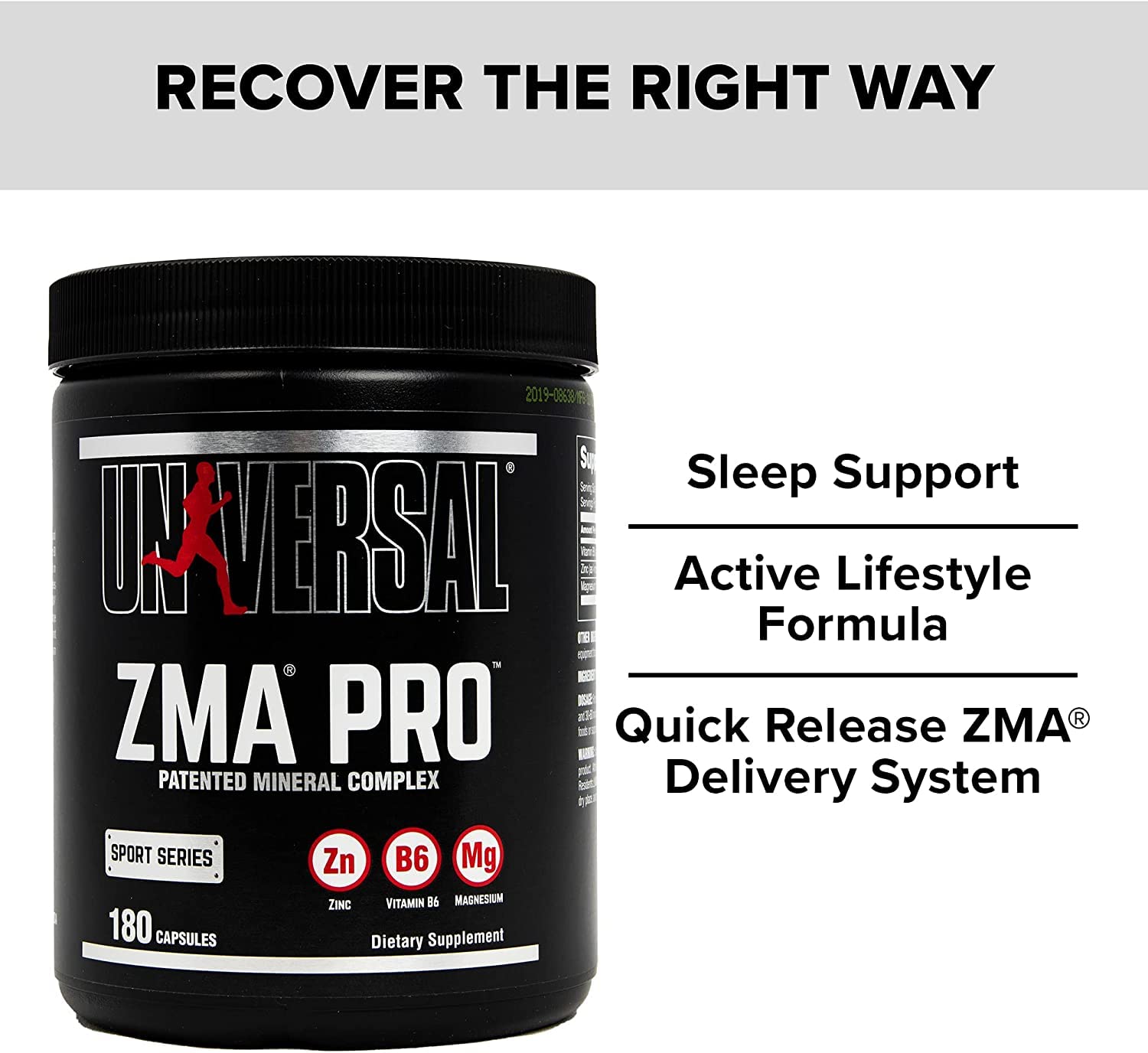 Foto 3 pulgar | Suplemento Universal Nutrition Zma Pro, Zinc, Magnesio Y Vitamina B6 - Venta Internacional.