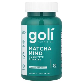 Foto 1 | Gomitas Cognitivas Matcha Mind Supplement Goli Nutrition, 60 Unidades - Venta Internacional.