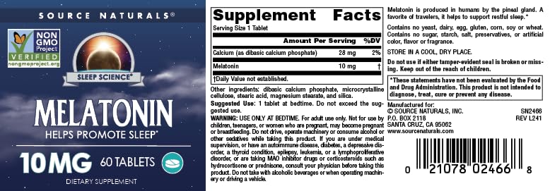 Foto 6 | Supplement Source Naturals Sleep Science Melatonina 10 Mg - Venta Internacional.