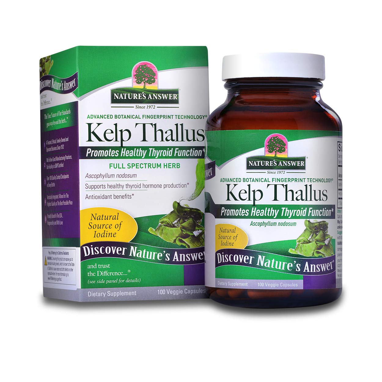 Foto 1 | Suplemento Nature's Answer Kelp Thallus 100 Cápsulas - Venta Internacional.