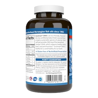 Foto 3 | Suplemento Carlson Ecosmart Dha 500 Mg Dha 120 Cápsulas Blandas - Venta Internacional.