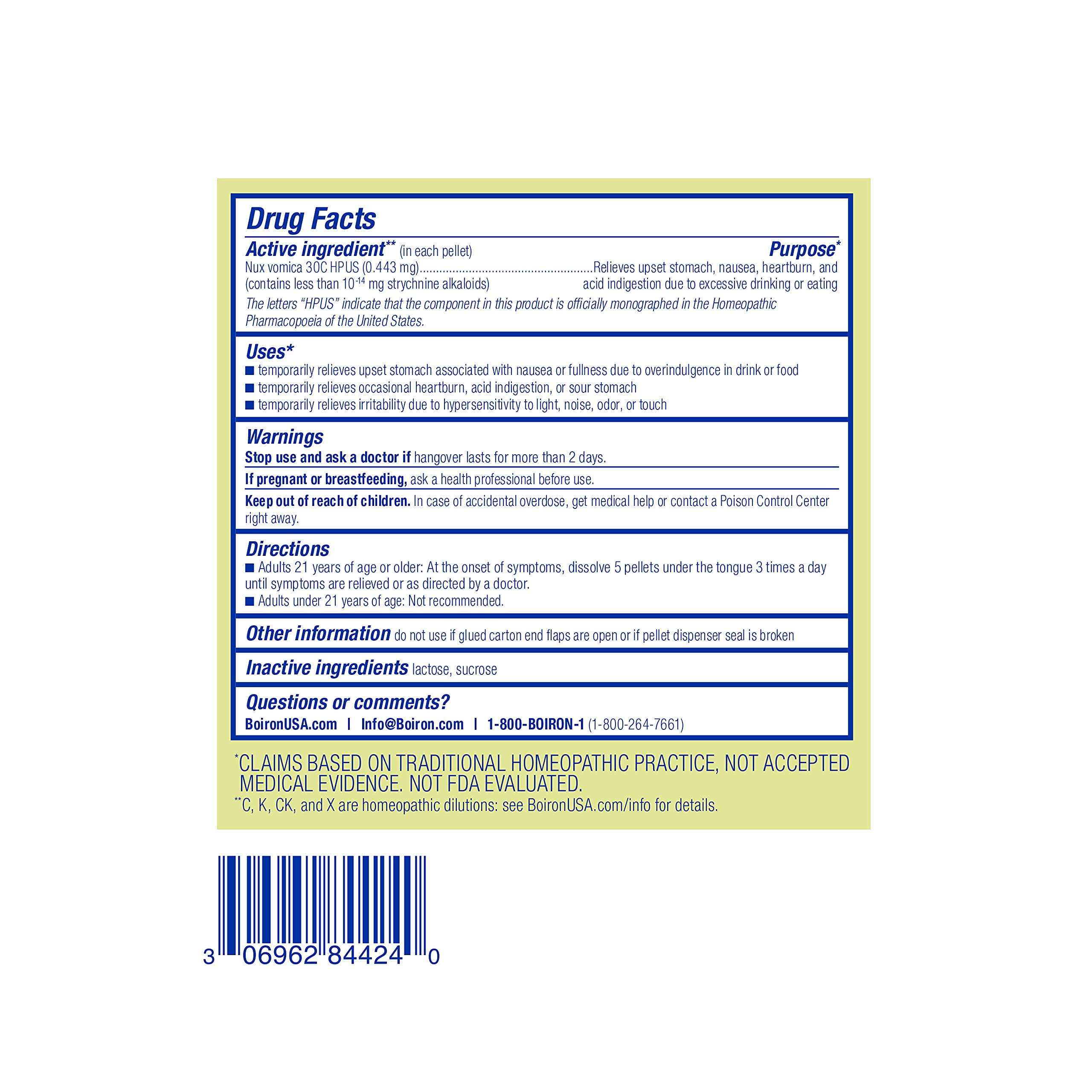 Foto 6 pulgar | Medicina Homeopática Boiron Nux Vomica 30c Para Aliviar La Resaca - Venta Internacional.