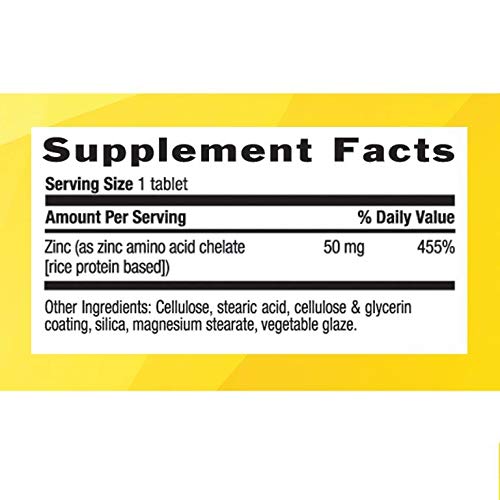 Foto 3 pulgar | Suplemento Country Life De Zinc Quelado 50 Mg 100 Comprimidos - Venta Internacional.