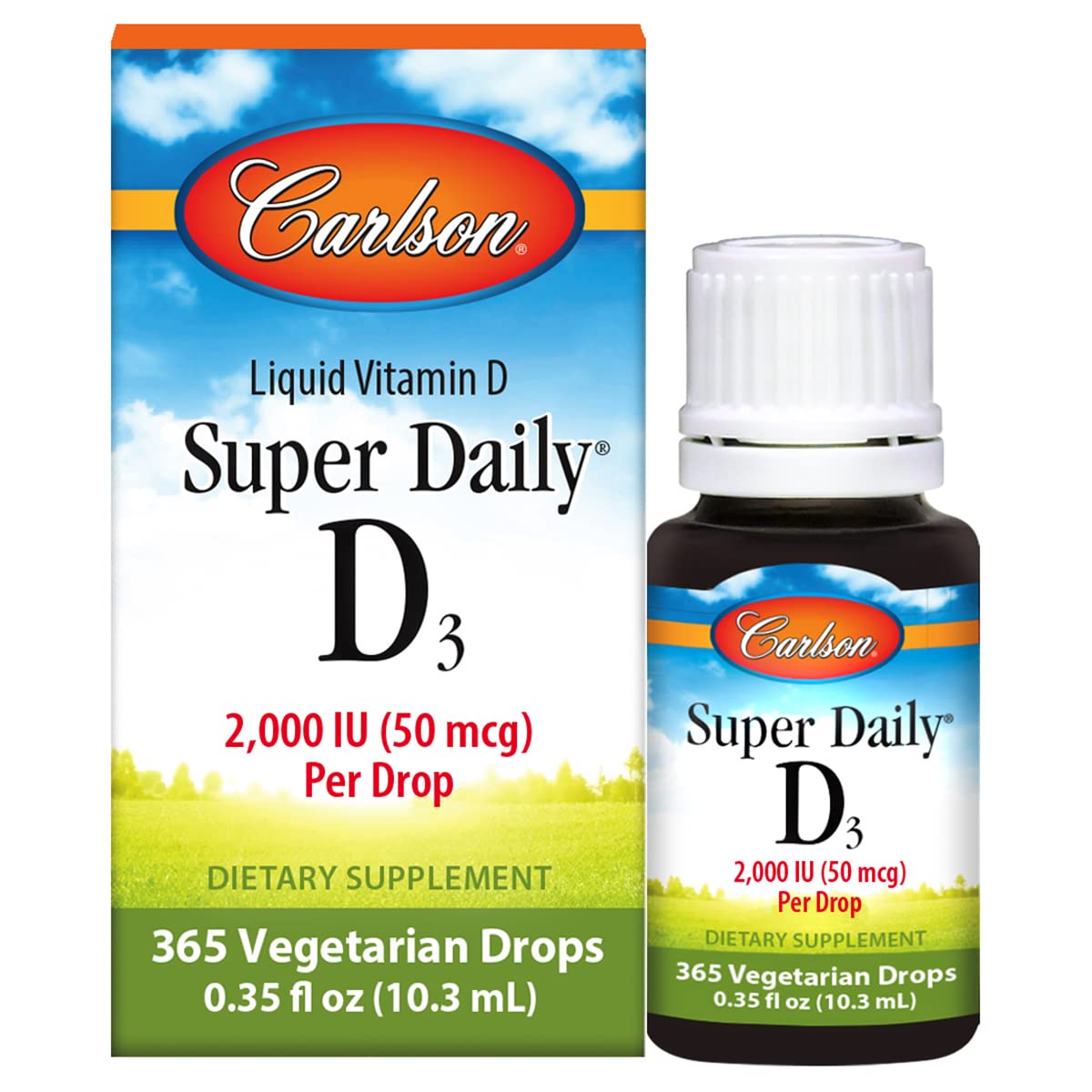 Foto 2 pulgar | Gotas De Vitamina D Carlson Super Daily D3 2000 Ui 365 Gotas - Venta Internacional.