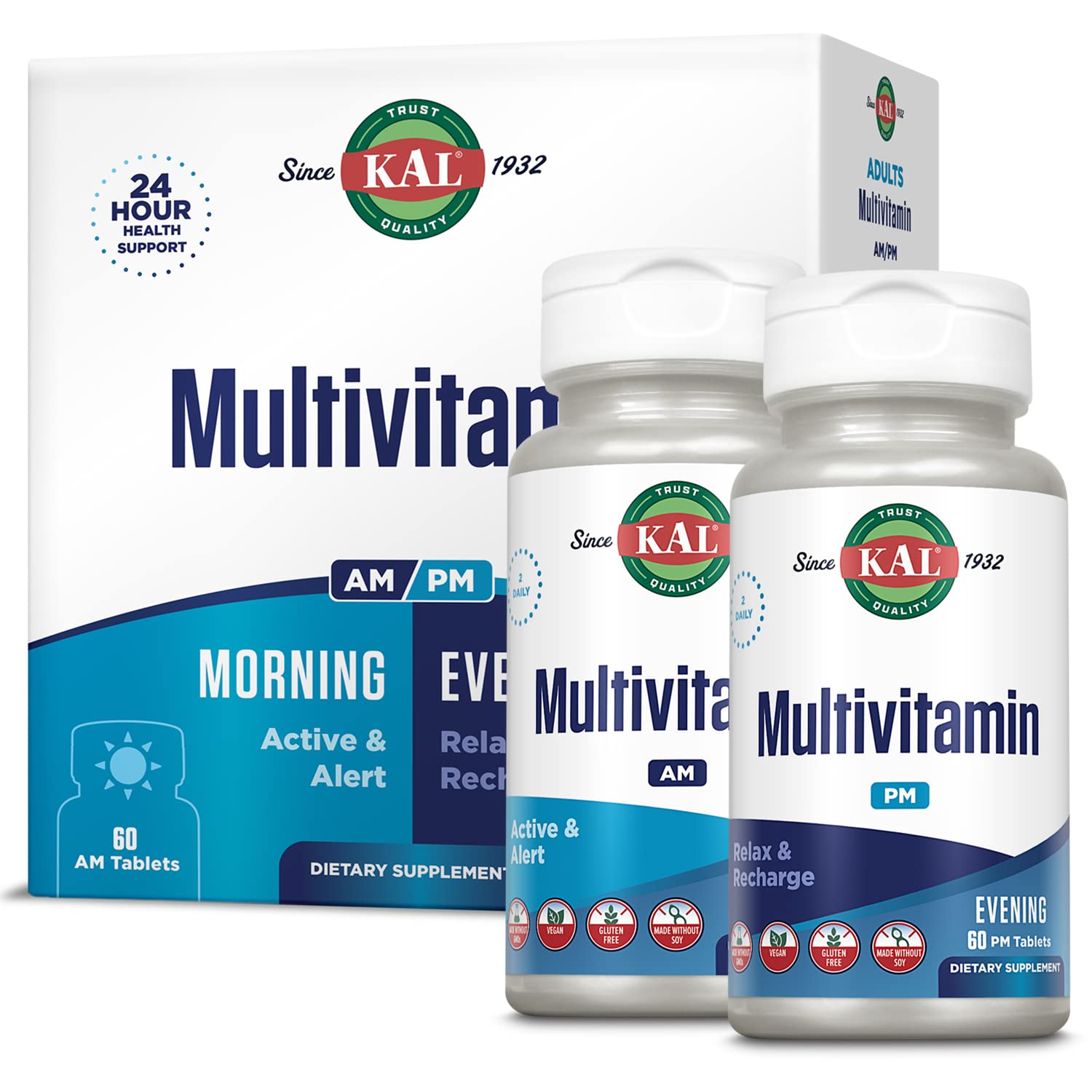 Foto 2 pulgar | Suplementos Kal Multivitamin Am/pm 2 En 1 Para Mujeres Y Hombres - Venta Internacional.
