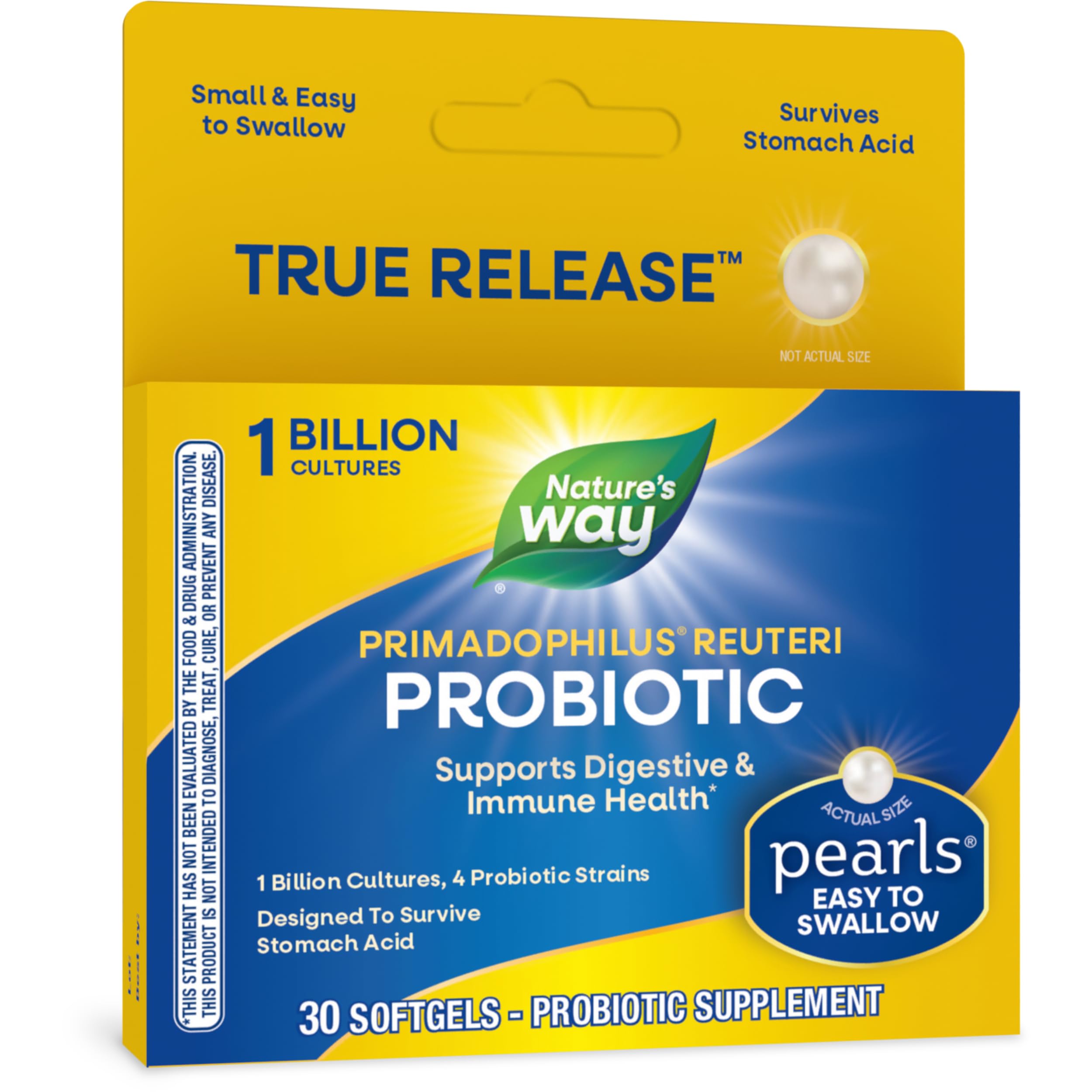 Foto 1 | Probiótico Nature's Way Primadophilus Reuteri 1 Mil Millones 30 Cápsulas Blandas - Venta Internacional.