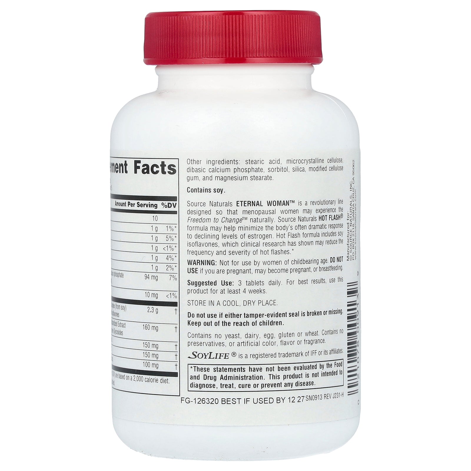 Foto 4 pulgar | Suplemento Source Naturals Hot Flash 45 Comprimidos - Venta Internacional.
