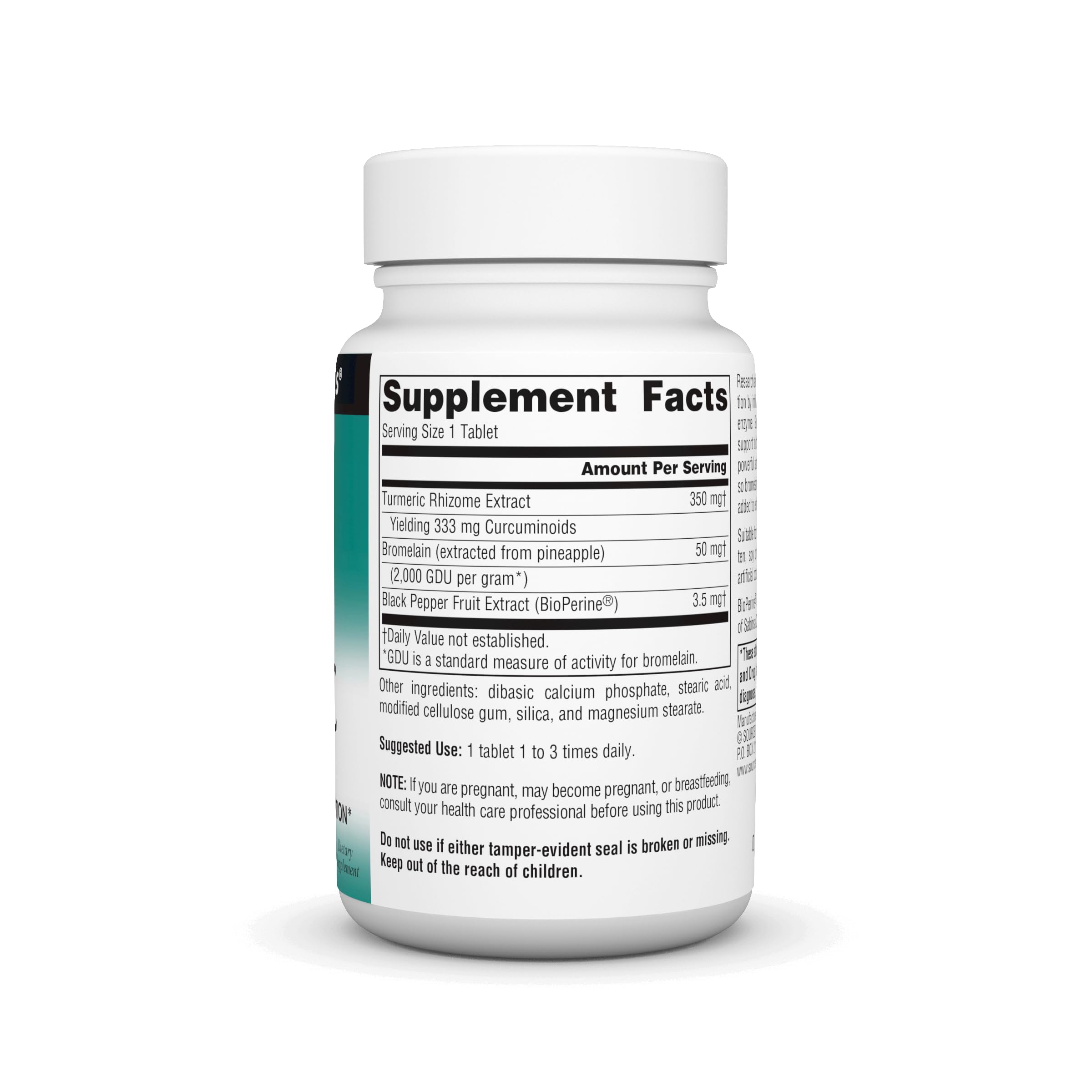 Foto 2 | Extracto De Cúrcuma Supplement Source Naturals 100 Comprimidos - Venta Internacional.