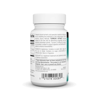 Foto 3 | Extracto De Cúrcuma Supplement Source Naturals 100 Comprimidos - Venta Internacional.