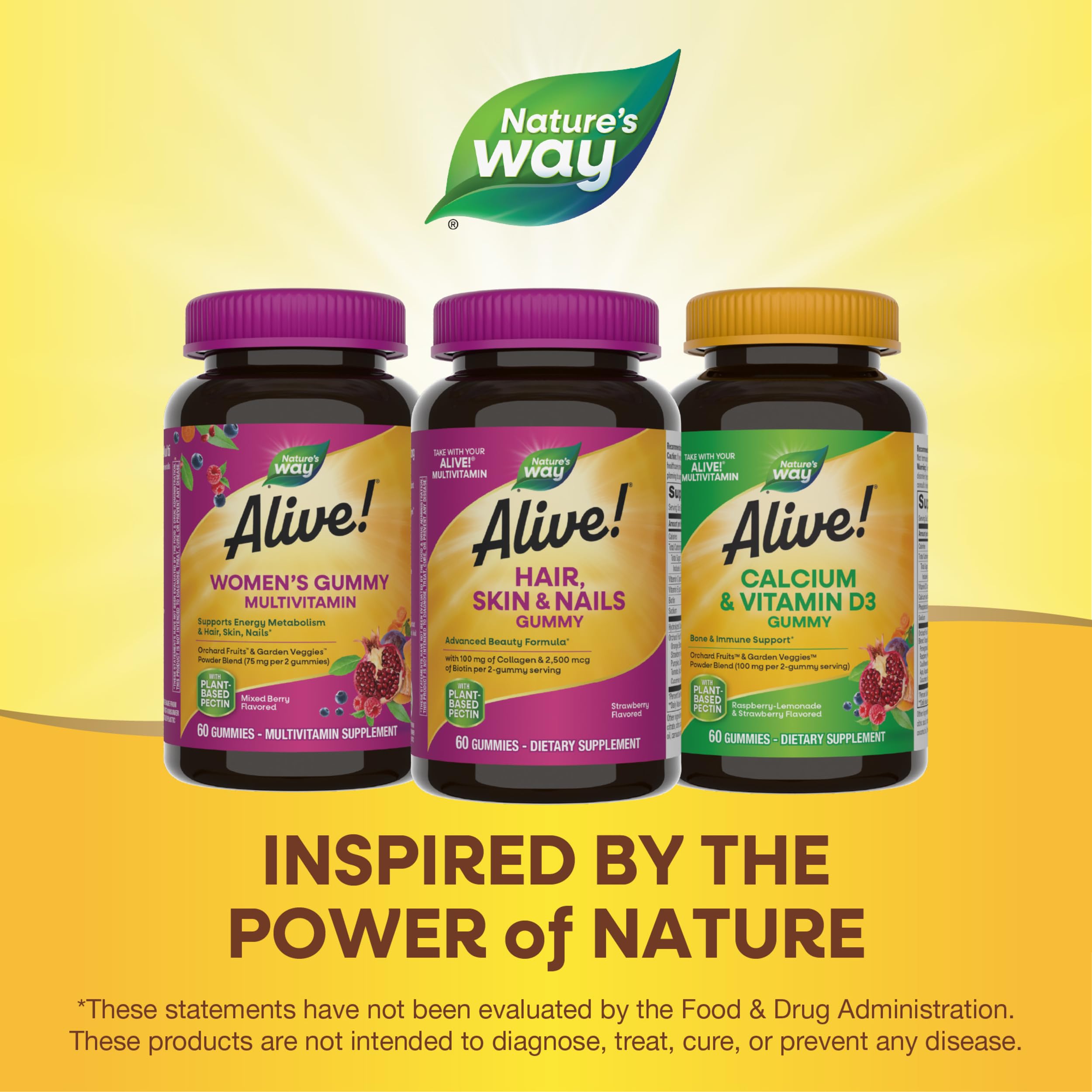 Foto 7 | ¡complementa Nature's Way Alive! Gomitas Para Cabello, Piel Y Uñas, Años 60 - Venta Internacional.