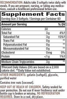 Foto 3 | Suplemento De Aceite Mct De Nature's Way, 180 Cápsulas Blandas, Orgánico - Venta Internacional.