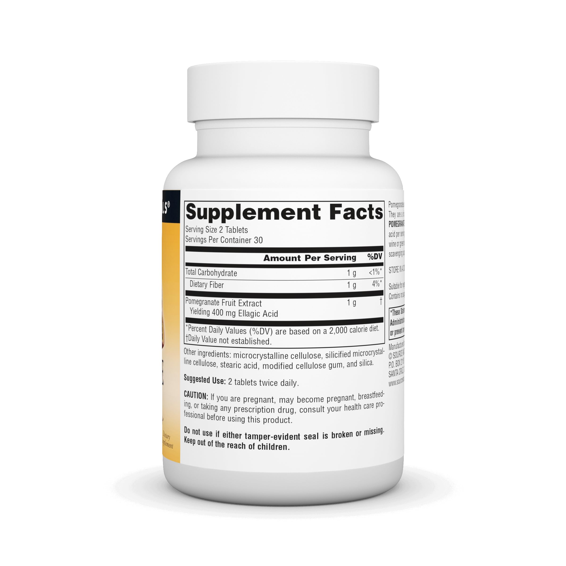Foto 3 pulgar | Extracto De Granada Supplement Source Naturals 500 Mg 60 Comprimidos - Venta Internacional.