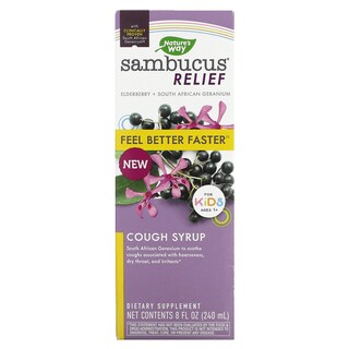 Foto 2 | Sirope Para La Tos Nature's Way Sambucus Relief Para Niños, 240 Ml - Venta Internacional.