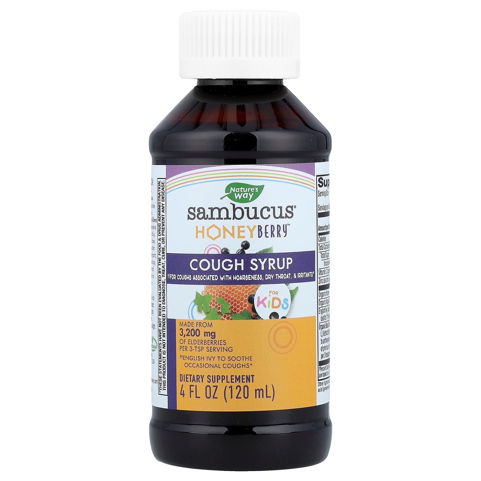 Foto 4 pulgar | Sirope Para La Tos Nature's Way Sambucus Para Niños Honeyberry 120 Ml - Venta Internacional.