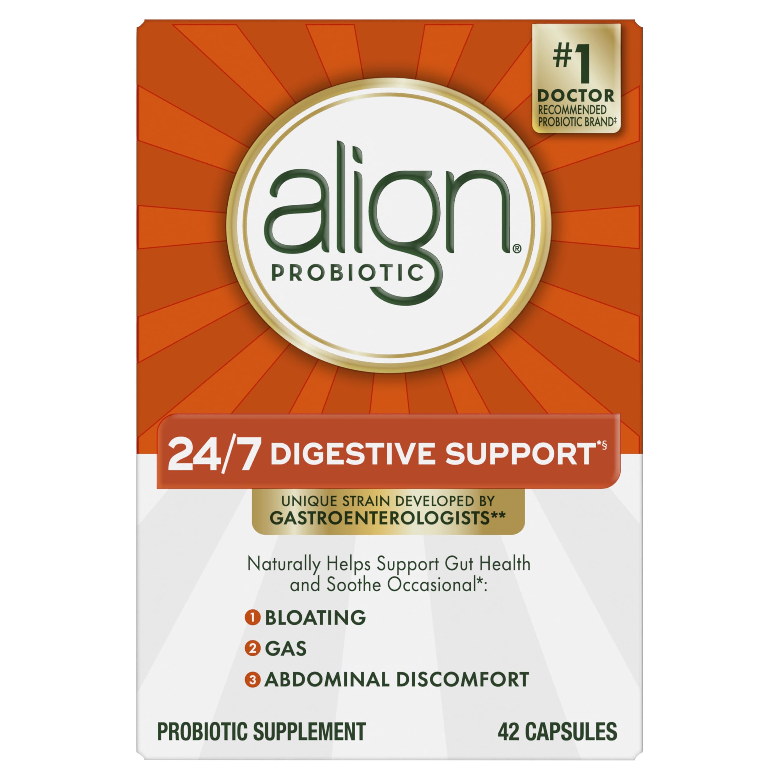 Foto 2 pulgar | Probiotic Align Probiotic Para Mujeres Y Hombres 42 Cápsulas - Venta Internacional.