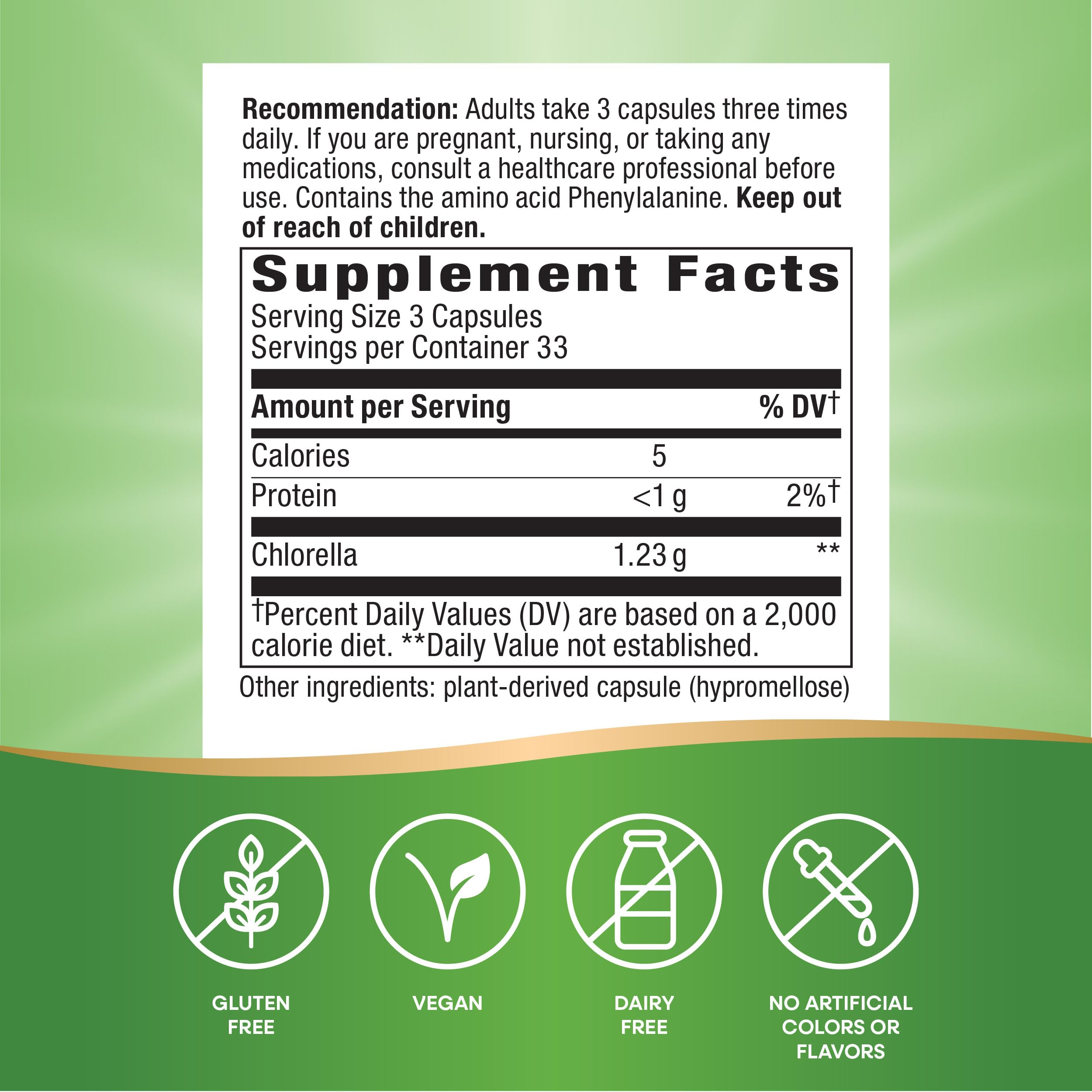 Foto 5 | Suplemento De Microalgas Chlorella De Nature's Way, 100 Cápsulas - Venta Internacional.