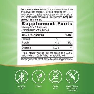 Foto 5 | Suplemento De Microalgas Chlorella De Nature's Way, 100 Cápsulas - Venta Internacional.