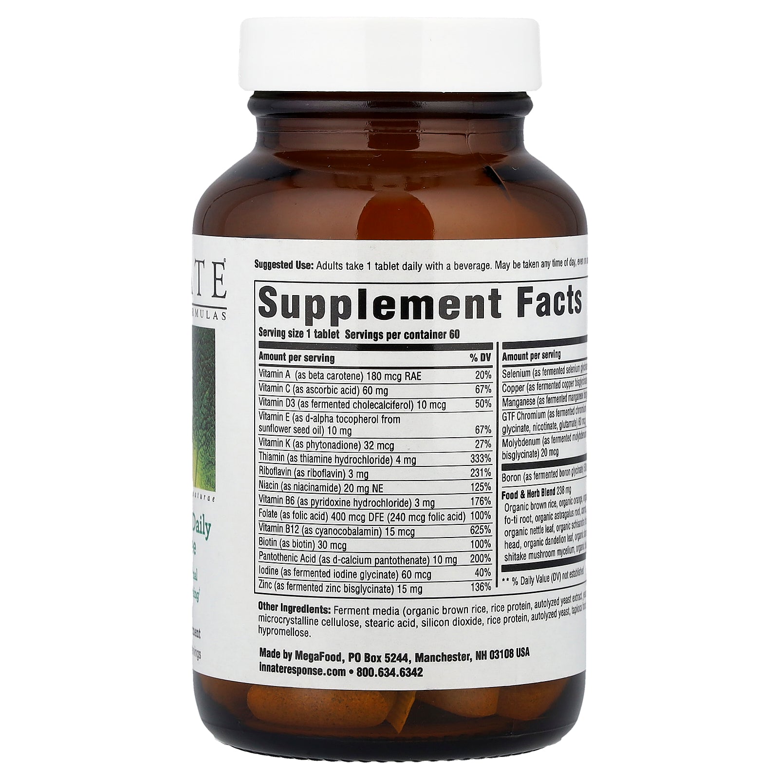 Foto 3 pulgar | Suplemento Innate Response Formulas Men's One Daily 60 Comprimidos - Venta Internacional.