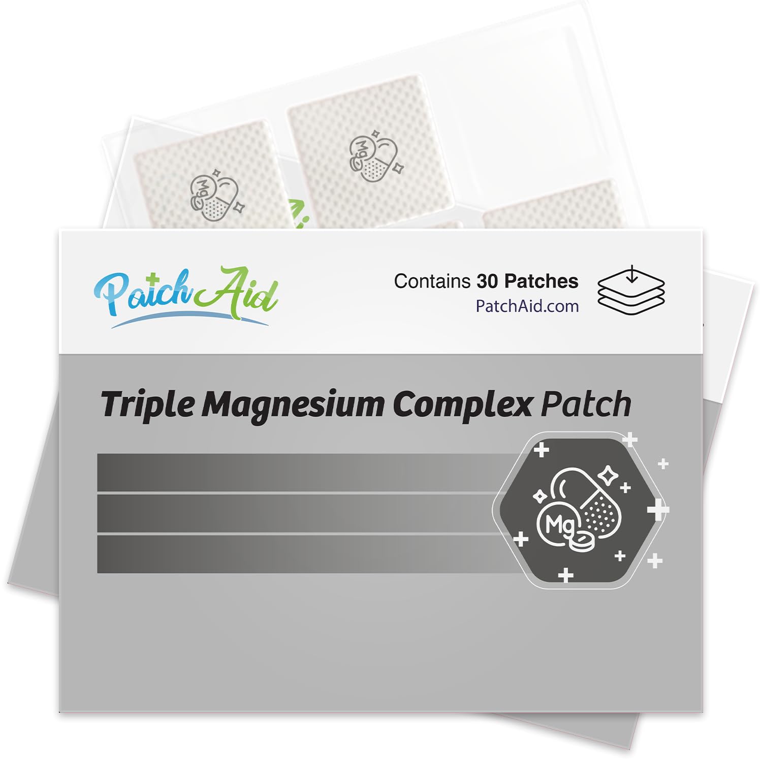 Topical Patch Patchaid, Complejo Triple De Magnesio, 30 Días - Venta Internacional.