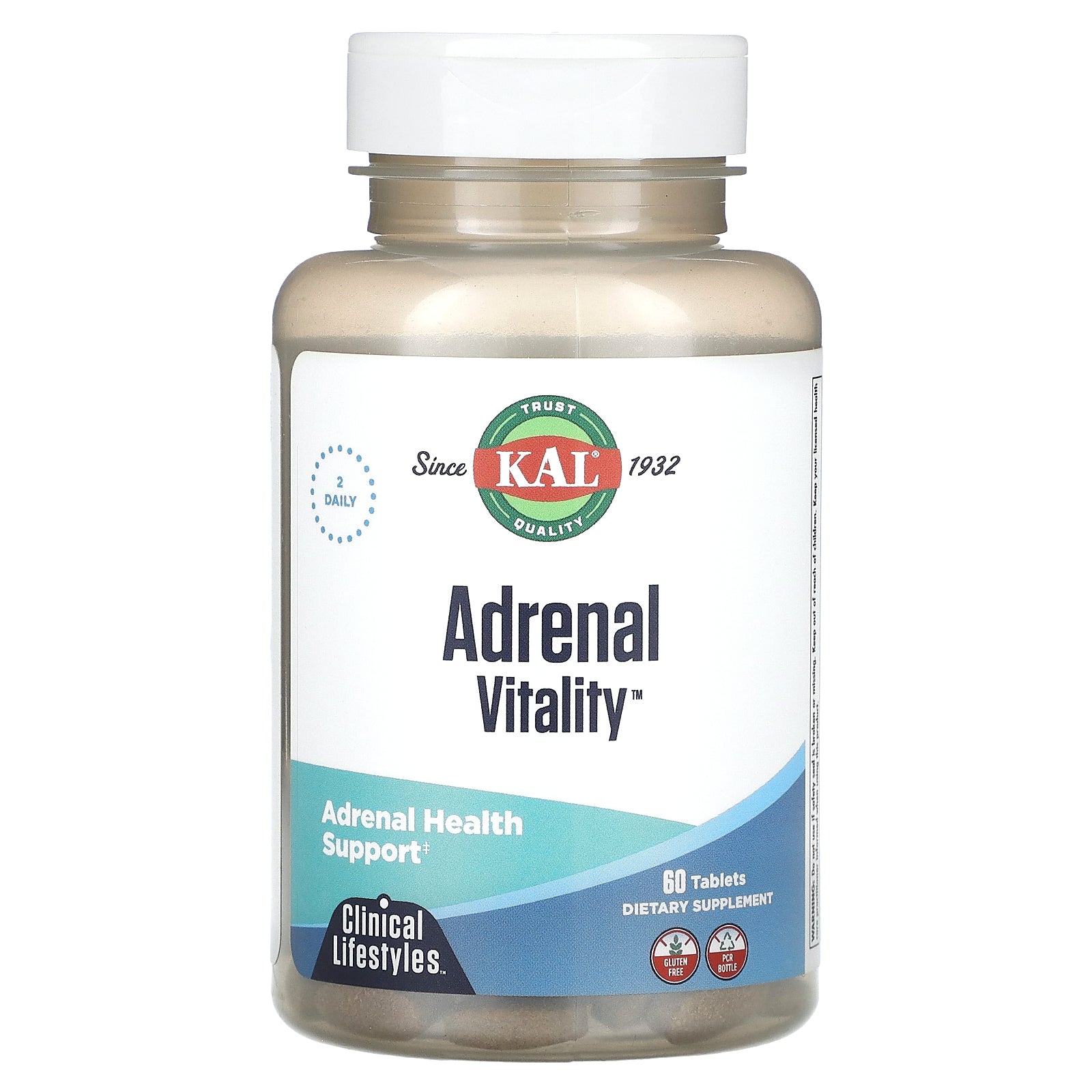 Foto 1 | Suplemento Kal Adrenal Vitality 60 Comprimidos - Venta Internacional.