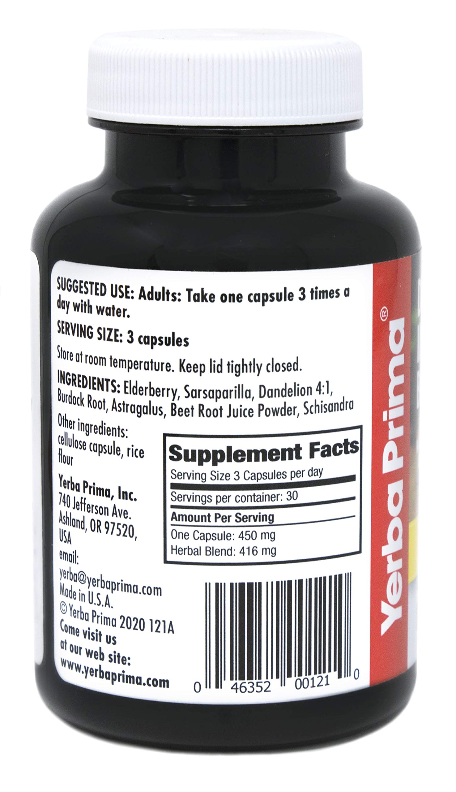 Foto 5 | Suplemento Yerba Prima Detox De Saúco Y Remolacha 90 Cápsulas - Venta Internacional.