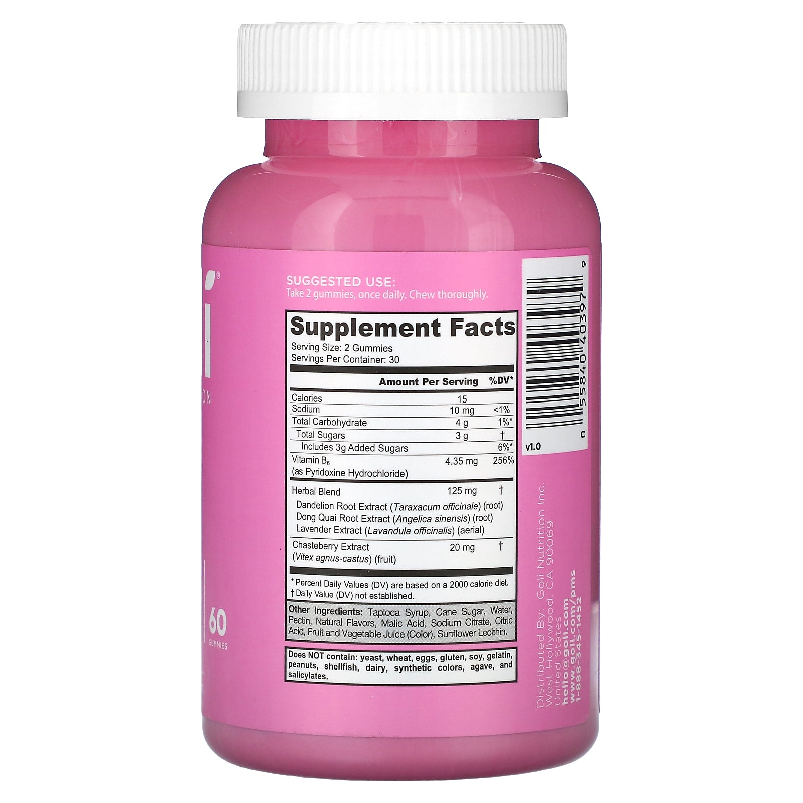 Foto 2 | Suplemento Goli Nutrition Para Mujeres, 60 Gomitas Para Aliviar El Síndrome Premenstrual - Venta Internacional.