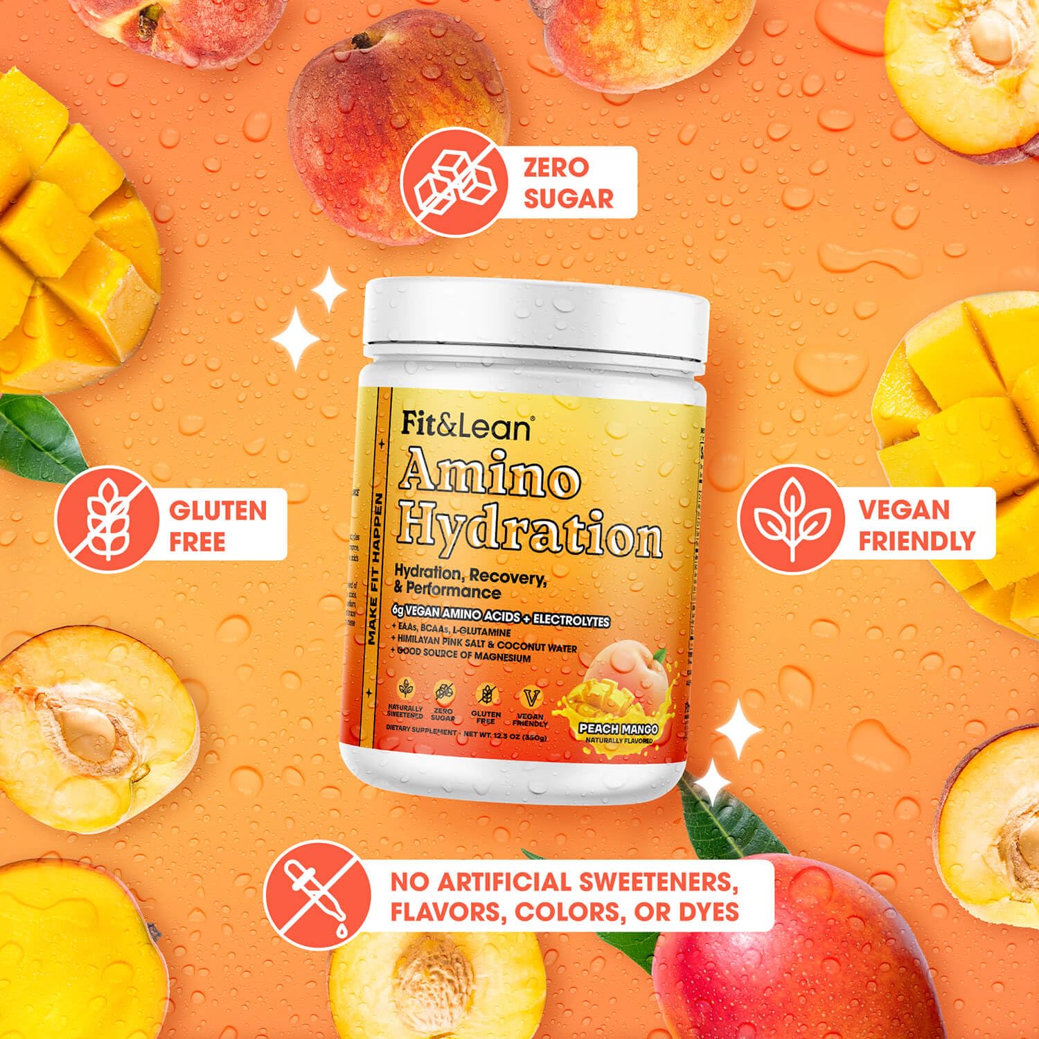 Foto 5 pulgar | Bebida De Recuperación Para Entrenamiento Fit&lean Amino Hydration 30 Porciones - Venta Internacional.