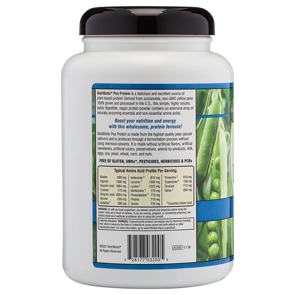 Foto 3 pulgar | Proteína En Polvo Nutribiotic Pea Protein Plain 620 Ml - Venta Internacional.