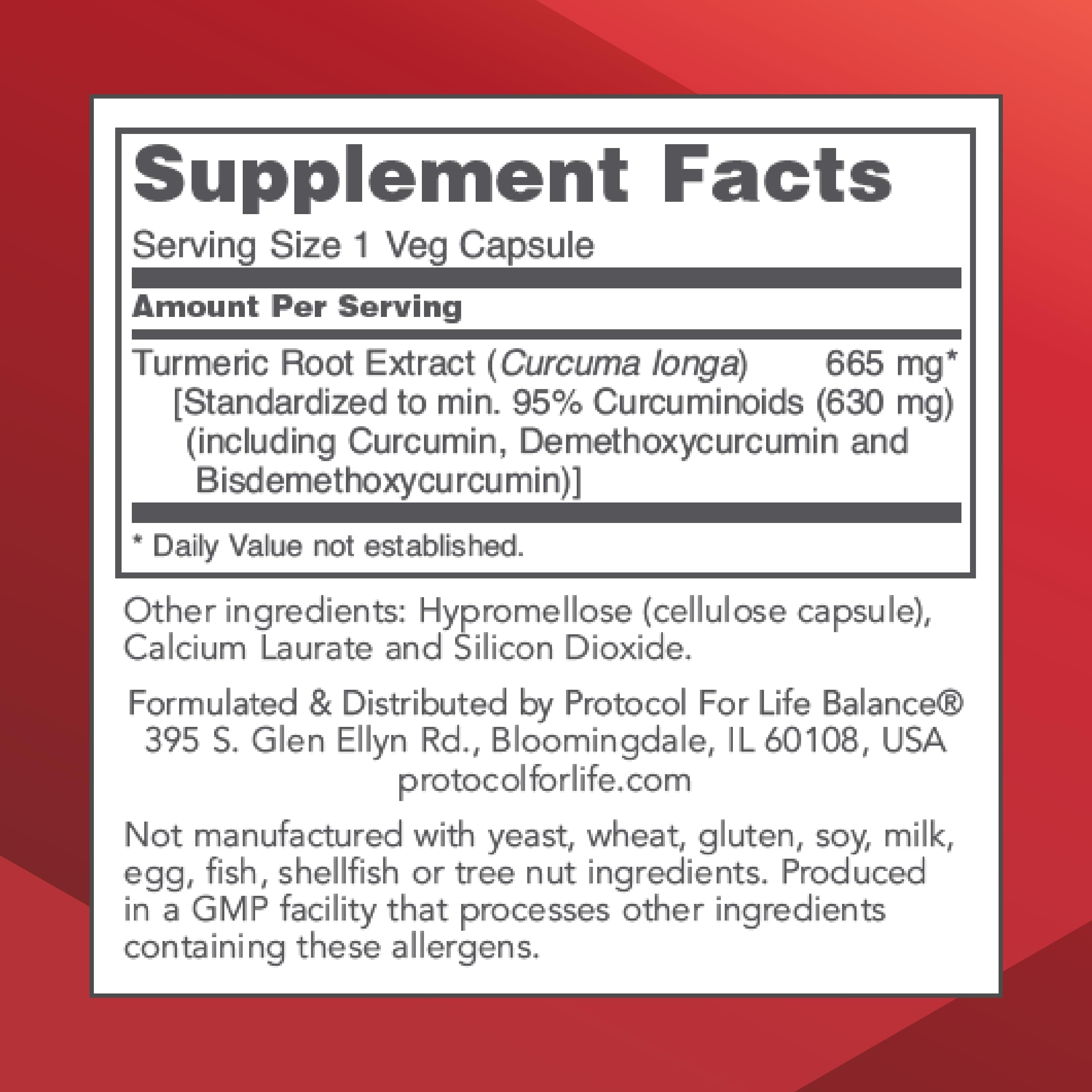 Foto 3 pulgar | Protocolo De Suplemento Para El Equilibrio De La Vida Curcumina Y Cúrcuma 665 Mg - Venta Internacional.